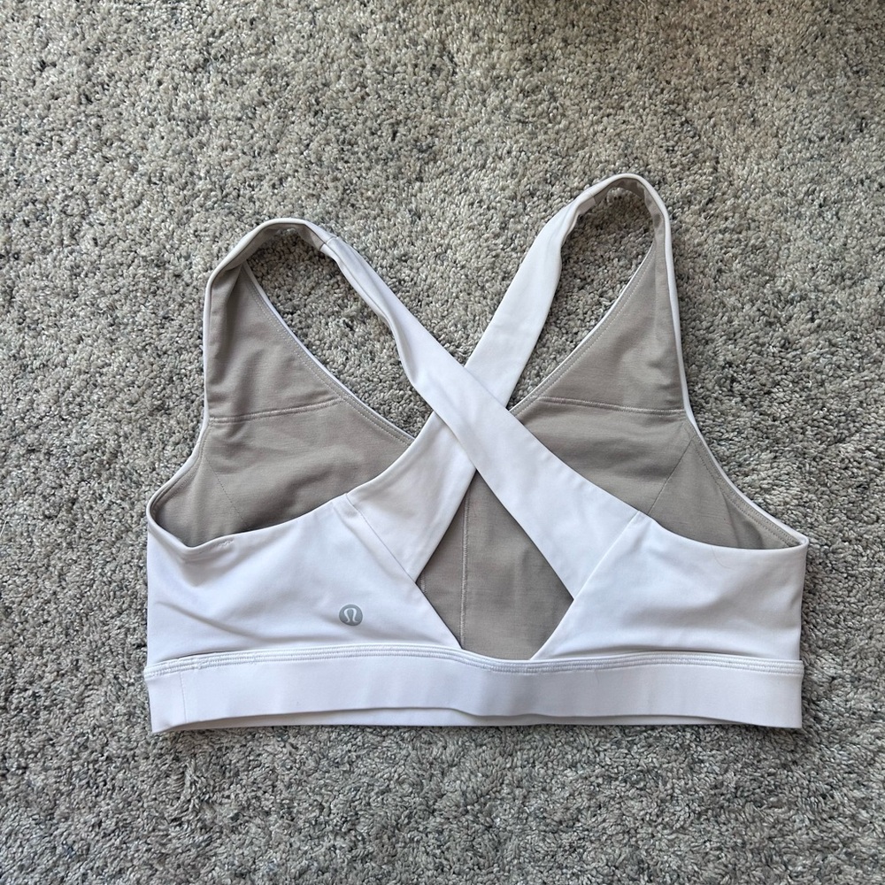 Lululemon White Sports Bra - Picture 2 of 4